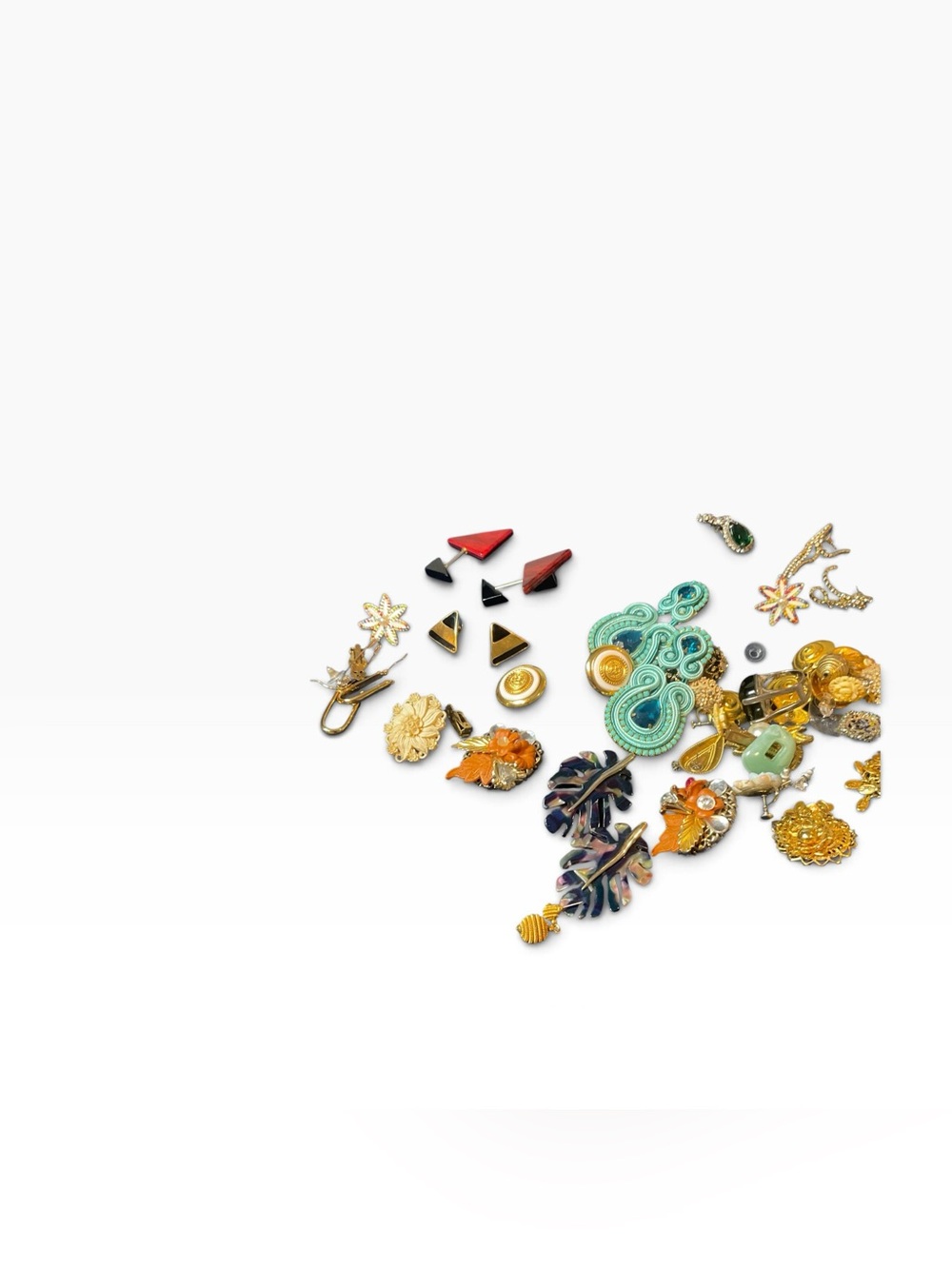 Assorted Women's Decorative Earrings and Charms - Multicolor